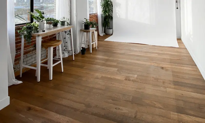 Rustic loft with wood texture flooring